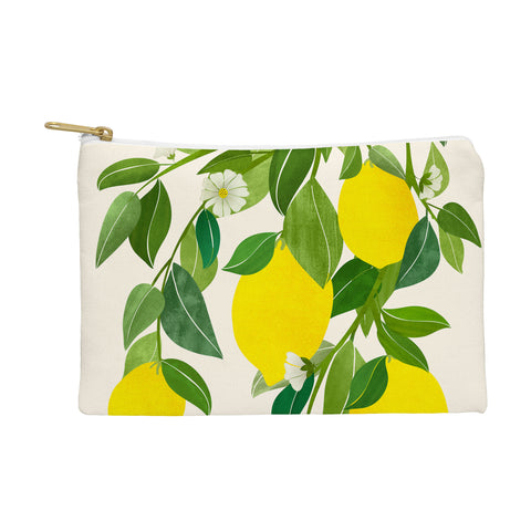 Modern Tropical Summer Lemons Tropical Fruit Pouch