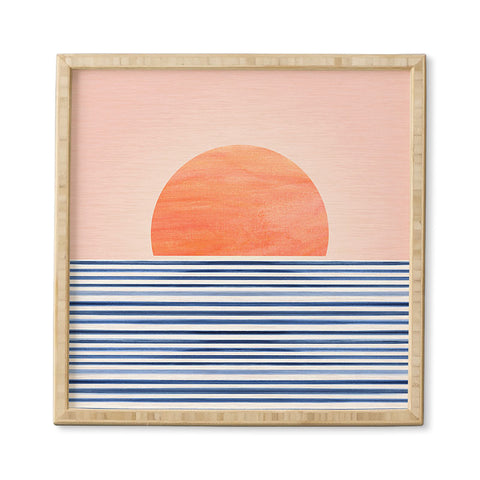 Modern Tropical Summer Sunrise Framed Wall Art