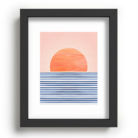 Modern Tropical Summer Sunrise Recessed Framing Rectangle