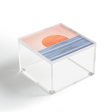 Modern Tropical Summer Sunrise Acrylic Box