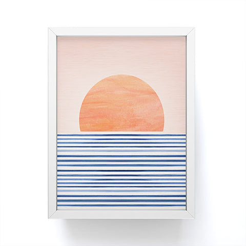 Modern Tropical Summer Sunrise Framed Mini Art Print