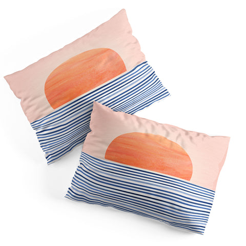 Modern Tropical Summer Sunrise Pillow Shams