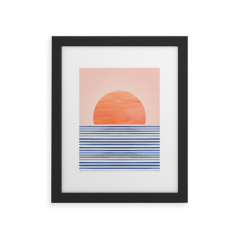 Modern Tropical Summer Sunrise Framed Art Print