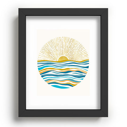 Modern Tropical Sunrise At Sea Recessed Framing Rectangle