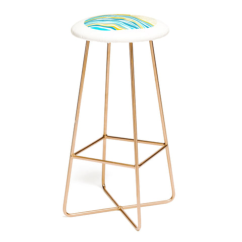 Modern Tropical Sunrise At Sea Bar Stool