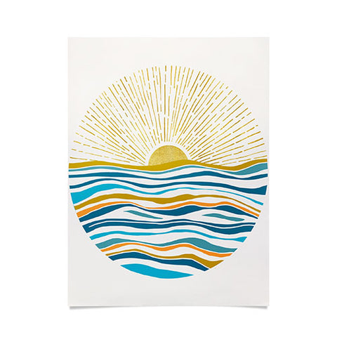 Modern Tropical Sunrise At Sea Poster