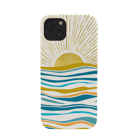Modern Tropical Sunrise At Sea Phone Case