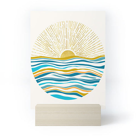 Modern Tropical Sunrise At Sea Mini Art Print
