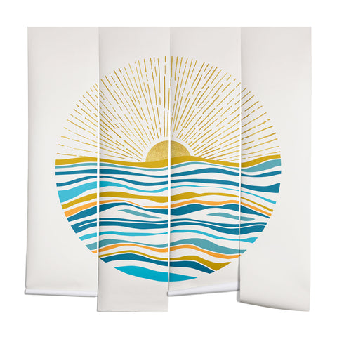 Modern Tropical Sunrise At Sea Wall Mural