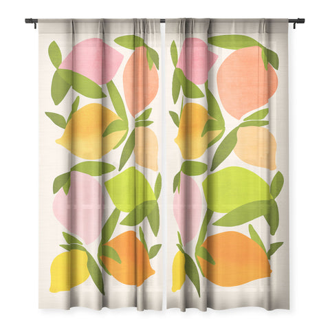 Modern Tropical Wild Mango Sheer Non Repeat