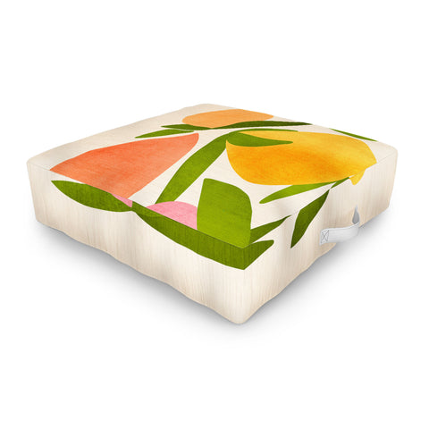 Modern Tropical Wild Mango Outdoor Floor Cushion