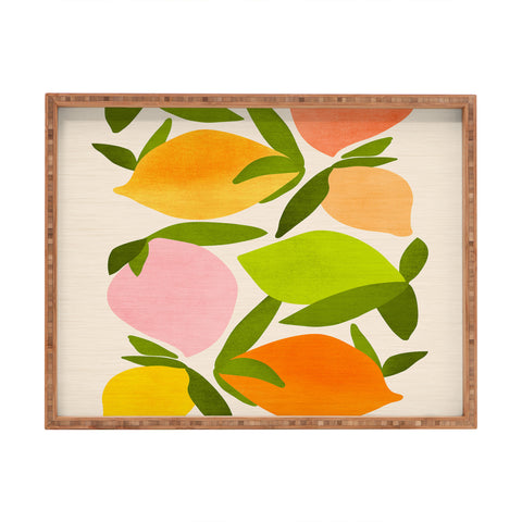 Modern Tropical Wild Mango Rectangular Tray