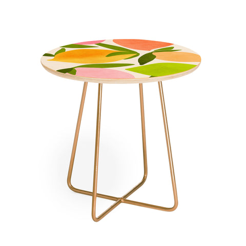 Modern Tropical Wild Mango Round Side Table