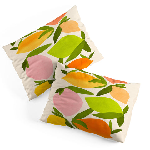 Modern Tropical Wild Mango Pillow Shams