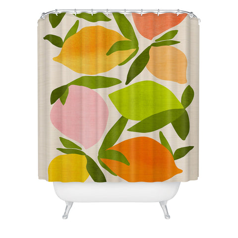 Modern Tropical Wild Mango Shower Curtain