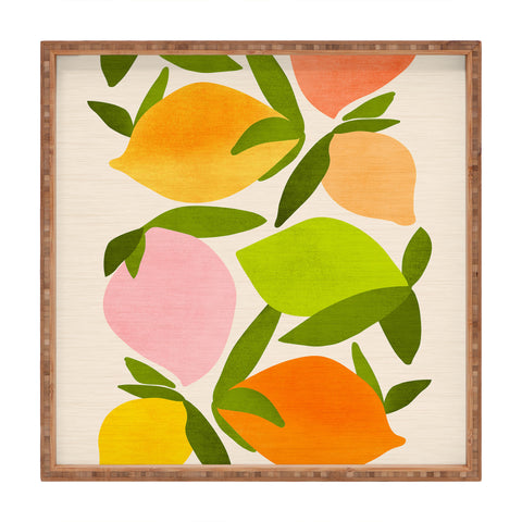 Modern Tropical Wild Mango Square Tray