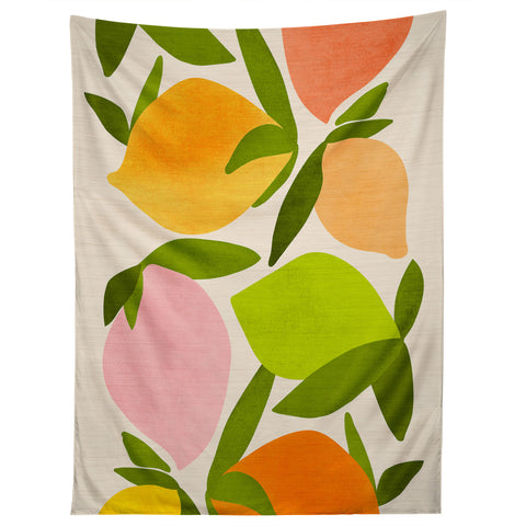 Modern Tropical Wild Mango Tapestry