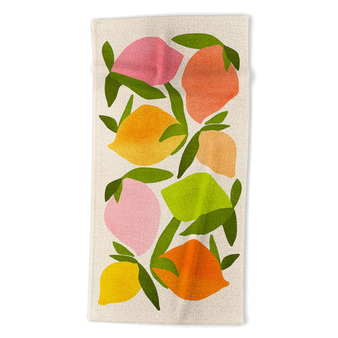 Modern Tropical Wild Mango Beach Towel