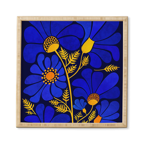 Modern Tropical Wildflower Garden Framed Wall Art
