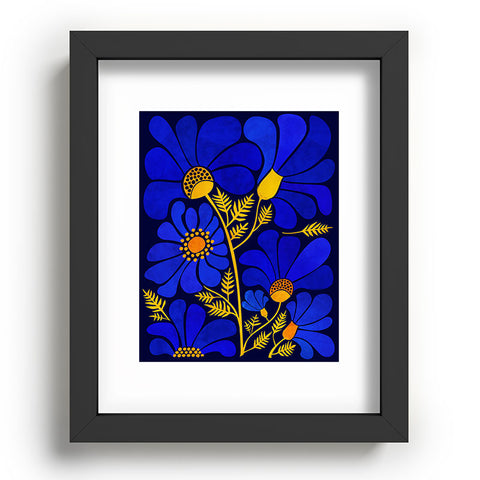 Modern Tropical Wildflower Garden Recessed Framing Rectangle