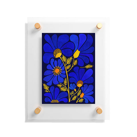 Modern Tropical Wildflower Garden Floating Acrylic Print