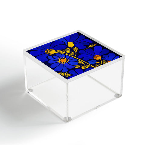 Modern Tropical Wildflower Garden Acrylic Box