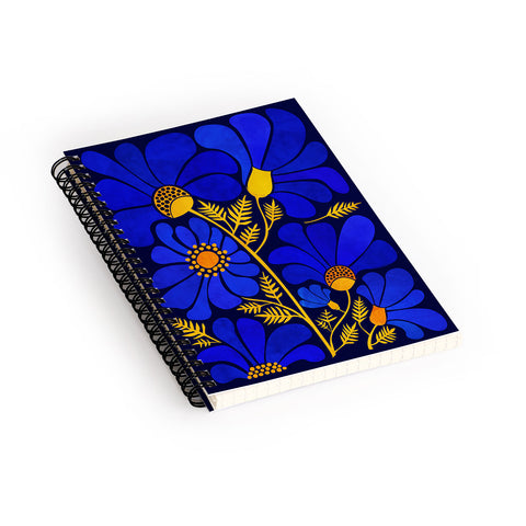 Modern Tropical Wildflower Garden Spiral Notebook