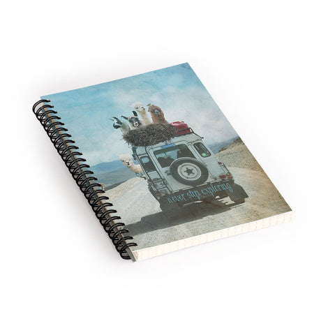 Monika Strigel 1P ALPACA LAMA WANDERLUST Spiral Notebook