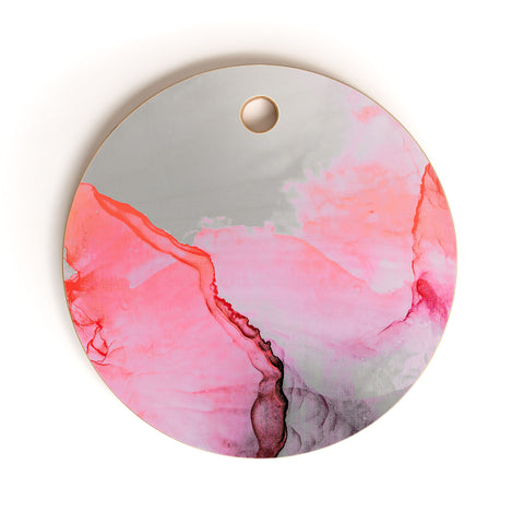 Monika Strigel 1P BETTER TOGETHER PINK INK Cutting Board Round