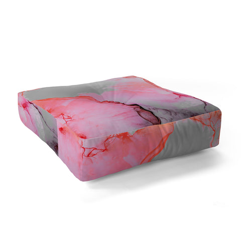 Monika Strigel 1P BETTER TOGETHER PINK INK Floor Pillow Square