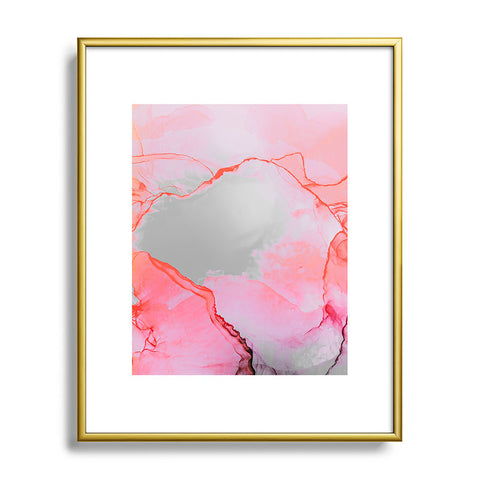 Monika Strigel 1P BETTER TOGETHER PINK INK Metal Framed Art Print