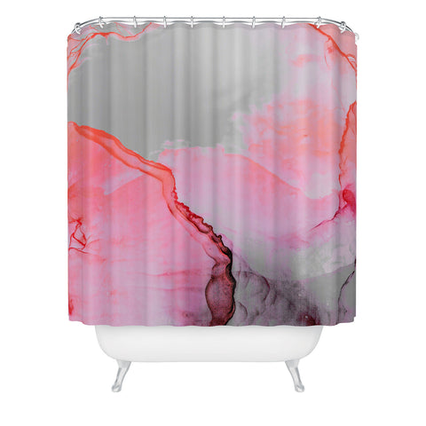 Monika Strigel 1P BETTER TOGETHER PINK INK Shower Curtain