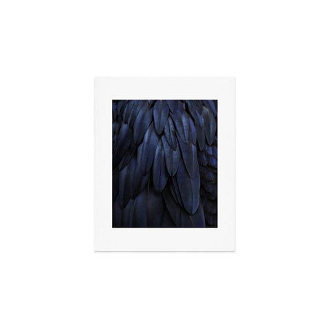 Monika Strigel 1P FEATHERS DARK BLUE Art Print