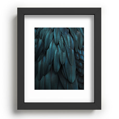 Monika Strigel 1P FEATHERS DARK TEAL Recessed Framing Rectangle