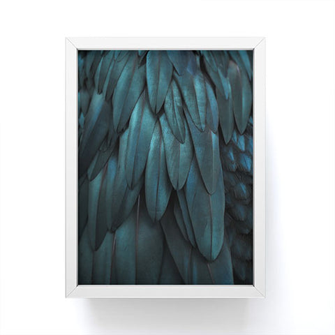 Monika Strigel 1P FEATHERS DARK TEAL Framed Mini Art Print