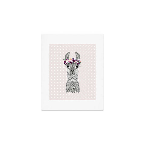 Monika Strigel 1P FLOWER GIRL ALPACA BLUSH Art Print