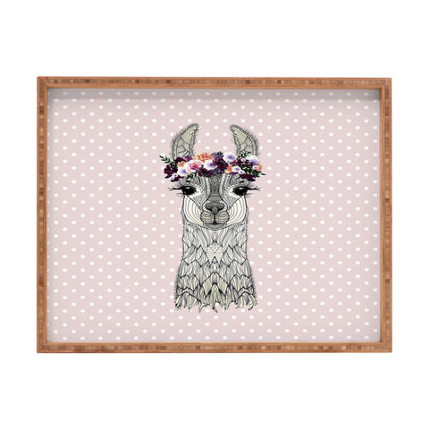 Monika Strigel 1P FLOWER GIRL ALPACA BLUSH Rectangular Tray