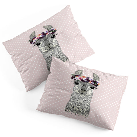 Monika Strigel 1P FLOWER GIRL ALPACA BLUSH Pillow Shams