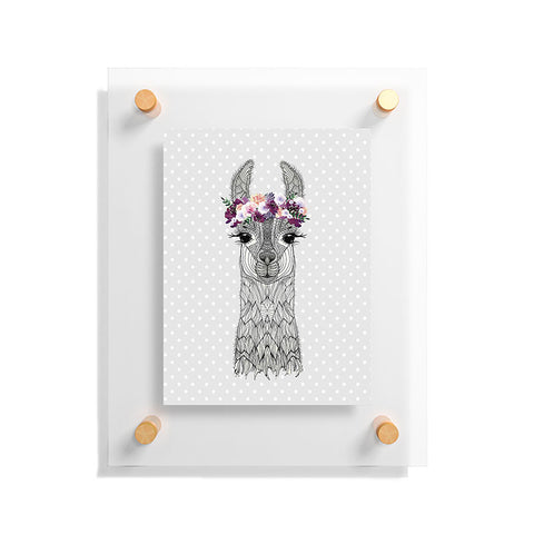 Monika Strigel 1P FLOWER GIRL ALPACA GREY Floating Acrylic Print