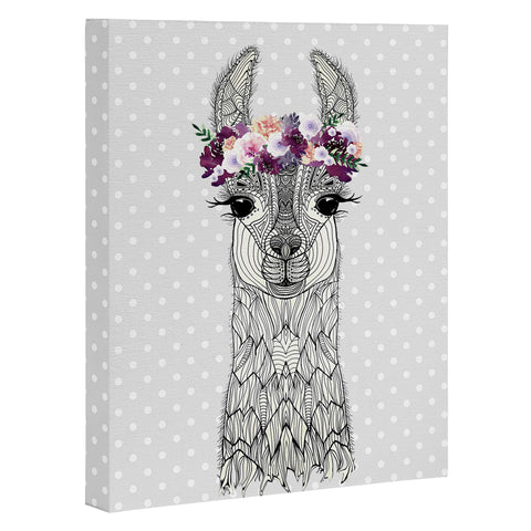 Monika Strigel 1P FLOWER GIRL ALPACA GREY Art Canvas