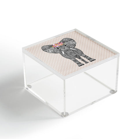 Monika Strigel 1P FLOWER GIRL ELEPHANT GREIGE Acrylic Box