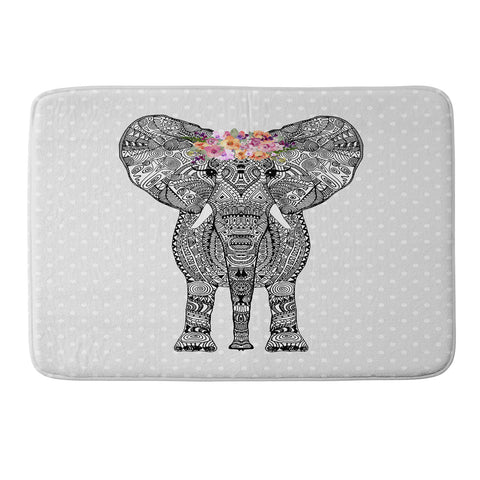 Monika Strigel 1P FLOWER GIRL ELEPHANT GREY 1 Memory Foam Bath Mat
