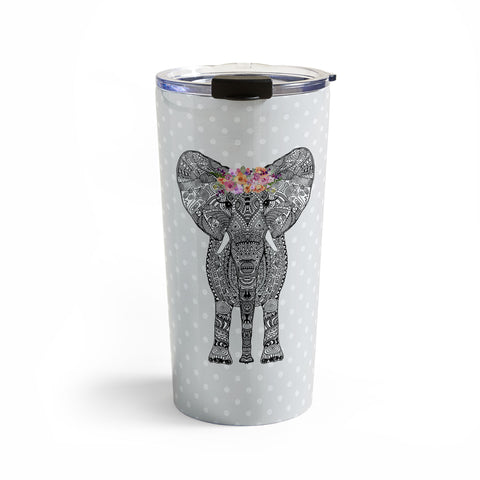 Monika Strigel 1P FLOWER GIRL ELEPHANT GREY 1 Travel Mug