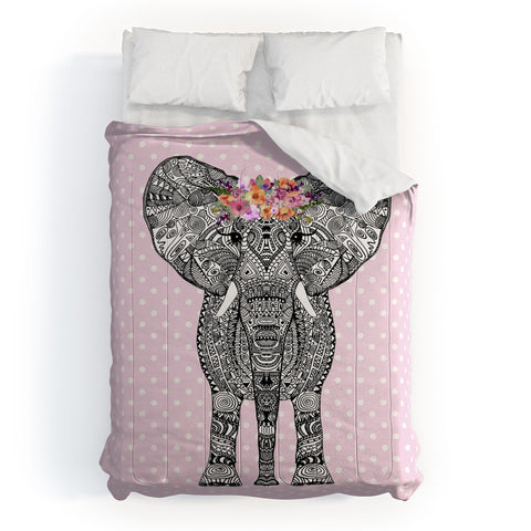 Monika Strigel 1P FLOWER GIRL ELEPHANT PINK Comforter
