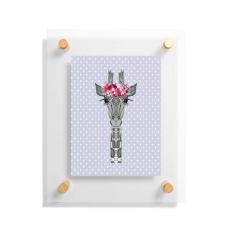 Monika Strigel 1P FLOWER GIRL GIRAFFE LILAC Floating Acrylic Print