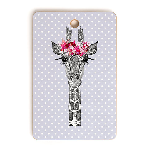 Monika Strigel 1P FLOWER GIRL GIRAFFE LILAC Cutting Board Rectangle