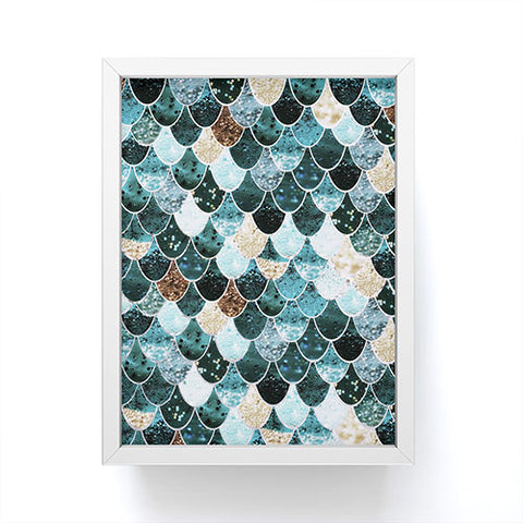 Monika Strigel 1P REALLY MERMAID GOLD TEAL Framed Mini Art Print