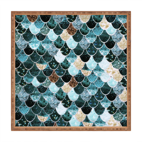 Monika Strigel 1P REALLY MERMAID GOLD TEAL Square Tray