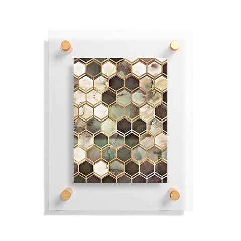 Monika Strigel 1P RUGGED MARBLE EARTH TONES Floating Acrylic Print