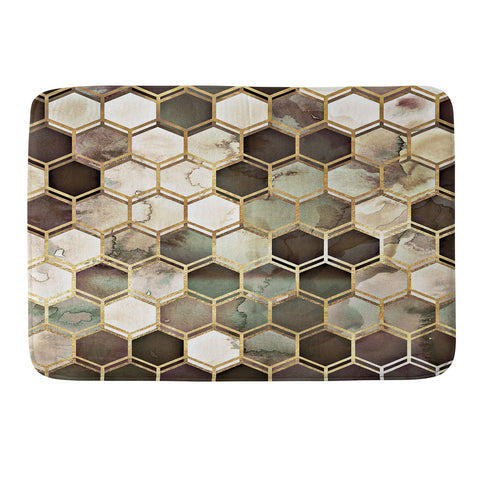 Monika Strigel 1P RUGGED MARBLE EARTH TONES Memory Foam Bath Mat